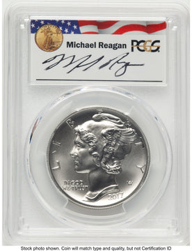 2017 Palladium Eagle 1 oz FS Reagan Legacy Series Michael Reagan PCGS MS70