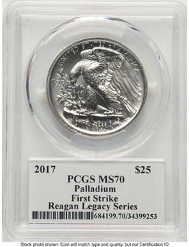 2017 Palladium Eagle 1 oz FS Reagan Legacy Series Michael Reagan PCGS MS70