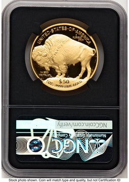 2020-W Proof Gold Buffalo 1 oz ER Miles Standish NGC PF70