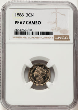 1888 3CN CA Proof Three Cent Nickel NGC PR67