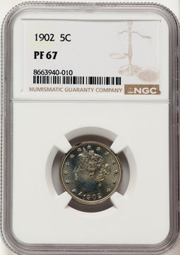 1902 5C Proof Liberty Nickel NGC PR67