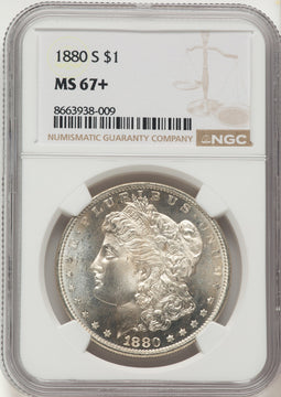 1880-S Morgan Dollar NGC MS67+