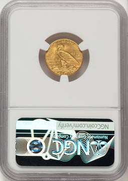 1912 $2.50 Indian Quarter Eagle NGC MS65