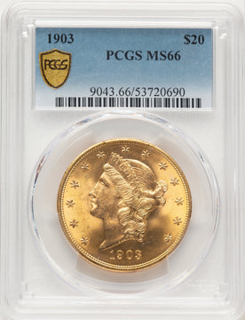 1903 $20 Liberty Double Eagle PCGS MS66
