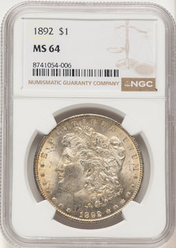 1892 Morgan Dollar NGC MS64