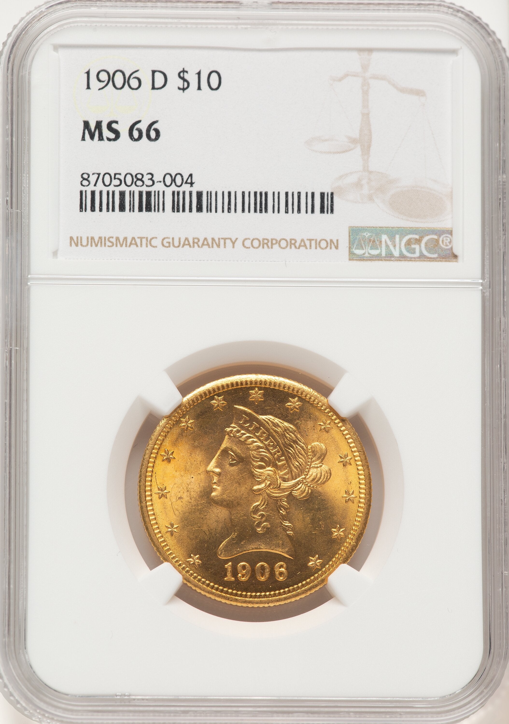 1906-D $10 Liberty Eagle NGC MS66 | LCR Coin