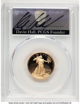 2025-W Proof Gold Eagle 1/4 oz FDI David Hall PCGS PR70