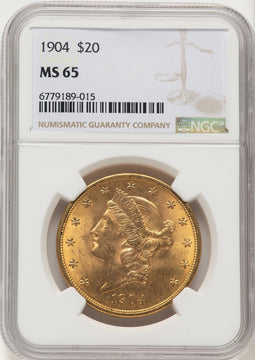 1904 $20 Liberty Liberty Double Eagle NGC MS65