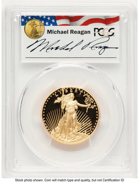 2011-W Proof Gold Eagle 1/2 oz Reagan Legacy Series Michael Reagan PCGS PR70