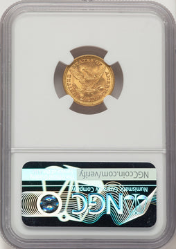 1888 $2.50 Liberty Quarter Eagle NGC MS66+