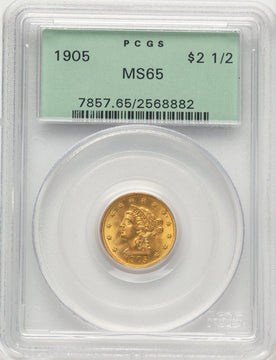 1905 $2.50 Liberty Quarter Eagle PCGS MS65