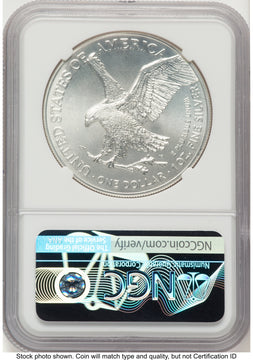 2021 Silver Eagle Type 2 Brown Label NGC MS70