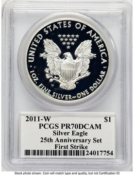 2011-W Proof Silver Eagle 1 oz FS John PCGS PR70 Mercanti