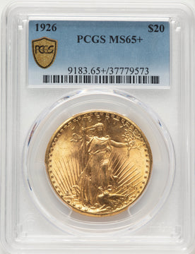 1926 $20 Saint-Gaudens Double Eagle PCGS MS65+