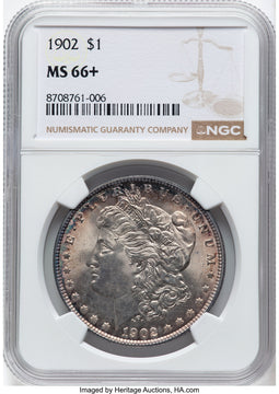 1902 Morgan Dollar NGC MS66+