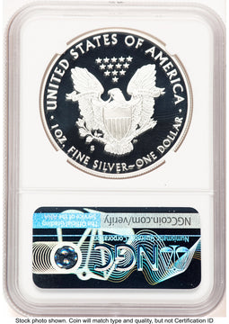 2020-S Proof Silver Eagle 1 oz FDI John NGC PF70 Mercanti