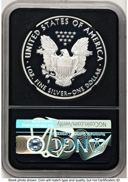 2018-S Proof Silver Eagle 1 oz ER Gold Foil Director's Coin of Excellence NGC PF70