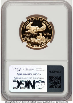 2014-W Proof Gold Eagle 1/2 oz ER Kenneth Bressett Red Book NGC PF70