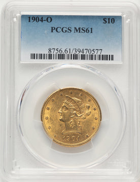 1904-O $10 Liberty Eagle PCGS MS61