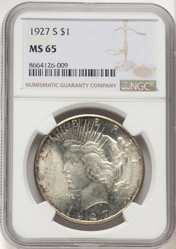 1927-S Peace Dollar NGC MS65