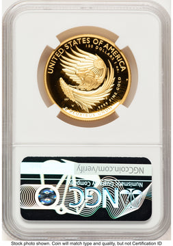 2025-W G$100 American Liberty High Relief FDI Bunting Flag NGC PF70