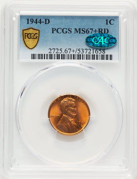 1944-D 1C Lincoln Cent PCGS MS67+