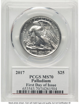 2017 Palladium Eagle 1 oz FDI PCGS MS70 Ed Moy 2017 Palladium Eagle 1 oz FDI PCGS MS70 Ed Moy
