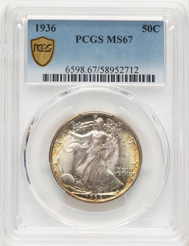 1936 50C Walking Liberty Half Dollar PCGS MS67