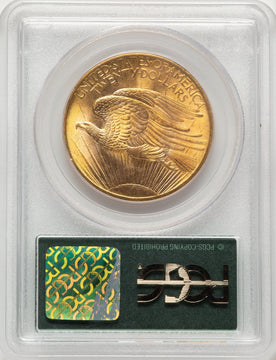 1908 $20 NO MOTTO Green Label Saint-Gaudens Double Eagle PCGS MS66