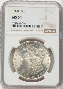 1891 Morgan Dollar NGC MS64