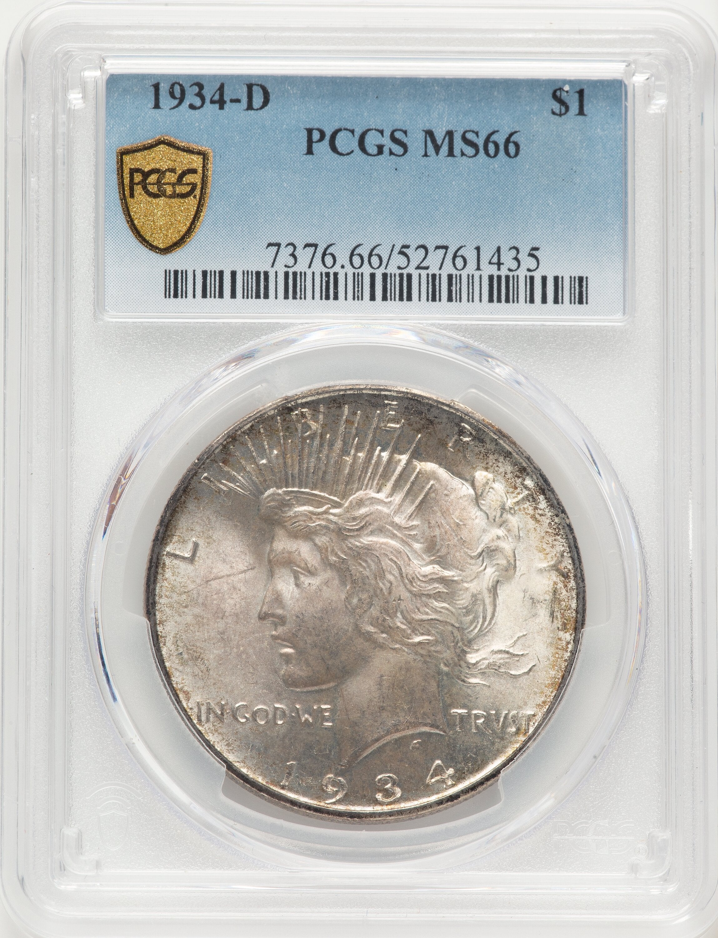 1934-D Peace Dollar PCGS MS66 | LCR Coin