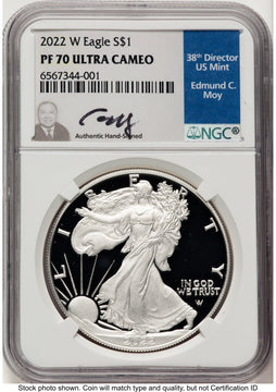 2022-W Proof Silver Eagle 1 oz NGC PF70 Ed Moy