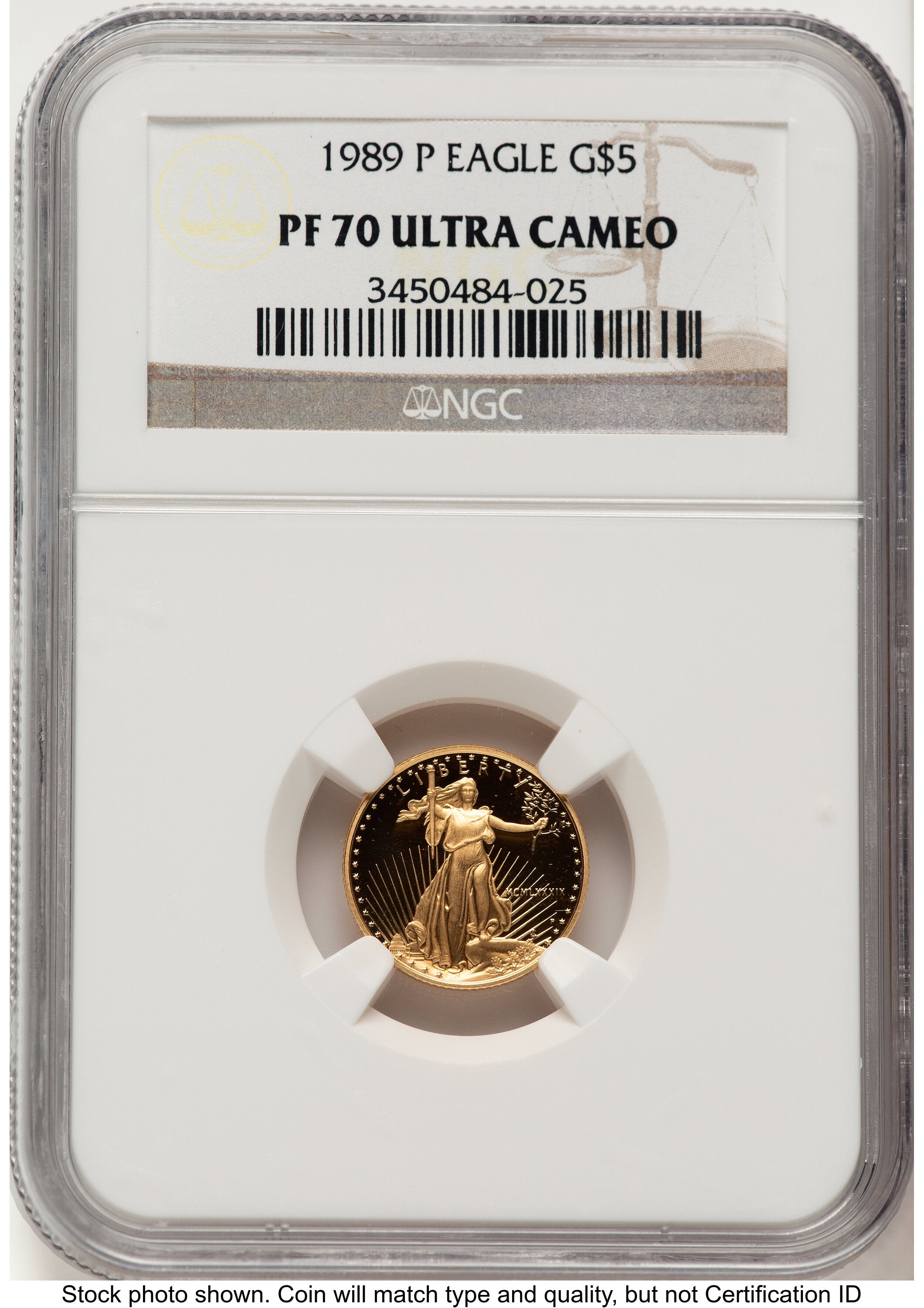 1989-P Proof Gold Eagle 1/10 oz Brown Label NGC PF70 | LCR Coin