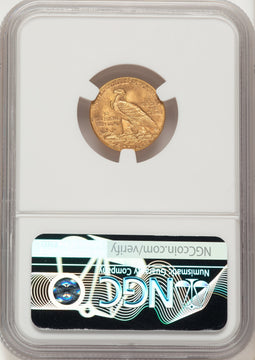 1912 $2.50 Indian Quarter Eagle NGC MS65