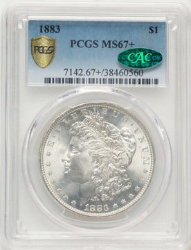 1883 CAC Morgan Dollar PCGS MS67+