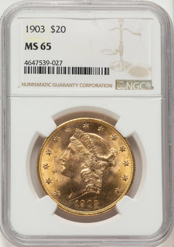 1903 $20 Liberty Double Eagle NGC MS65 1903 $20 Liberty Double Eagle NGC MS65