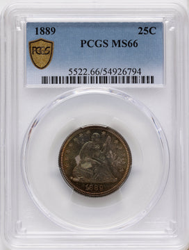 1889 25C Seated Quarter PCGS MS66 1889 25C Seated Quarter PCGS MS66