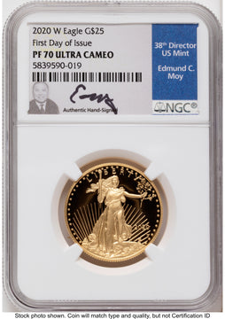2020-W Proof Gold Eagle 1/2 oz FDI NGC PF70 Ed Moy 2020-W Proof Gold Eagle 1/2 oz FDI NGC PF70 Ed Moy