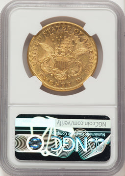 1876-CC $20 Liberty Double Eagle NGC AU55