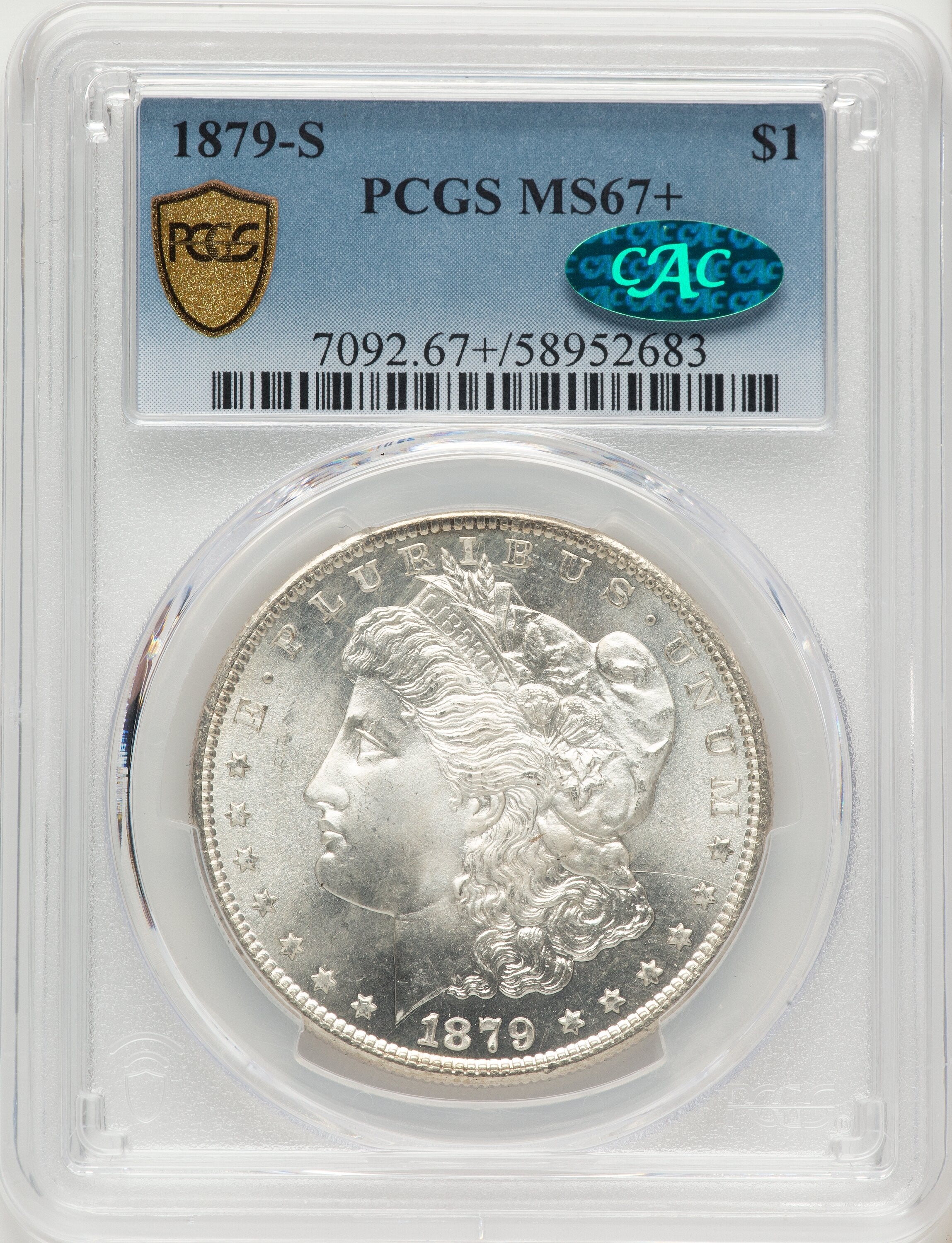 1879-S CAC Morgan Dollar PCGS MS67+ | LCR Coin
