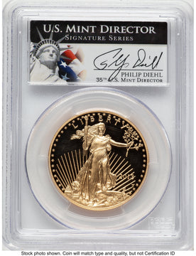 2013-W Proof Gold Eagle 1 oz Philip Diehl PCGS PR70