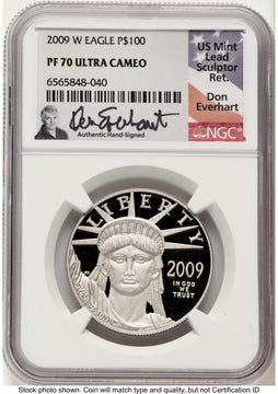 2009-W Proof Platinum Eagle 1 oz Don Everhart NGC PF70