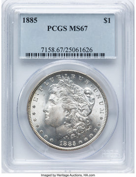 1885 Morgan Dollar PCGS MS67