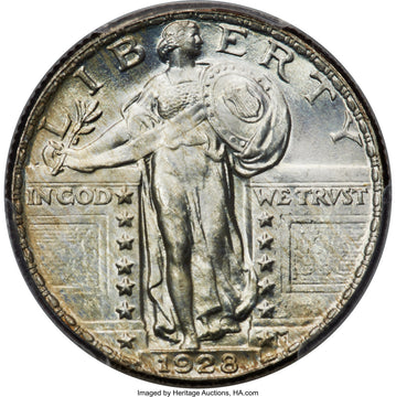 1928 25C FH Standing Liberty Quarter PCGS MS67