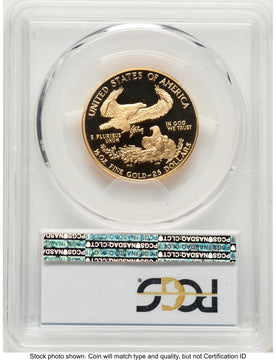 1987-P Proof Gold Eagle 1/2 oz Blue Gradient PCGS PR70