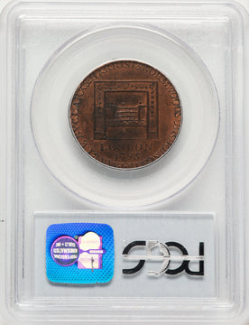 1795 Washington Grate Halfpenny Large Buttons Lettered Edge RB Colonials PCGS MS64 1795 Washington Grate Halfpenny Large Buttons Lettered Edge RB Colonials PCGS MS64