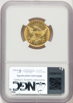 1834 $5 PLAIN 4 Classic Half Eagle NGC MS61