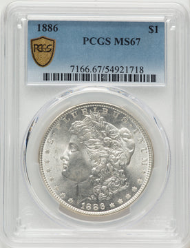 1886 Morgan Dollar PCGS MS67 1886 Morgan Dollar PCGS MS67