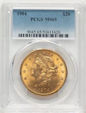 1904 $20 Liberty Liberty Double Eagle PCGS MS65 1904 $20 Liberty Liberty Double Eagle PCGS MS65