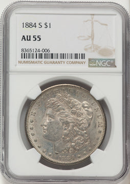 1884-S Morgan Dollar NGC AU55